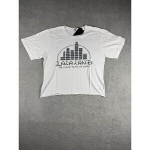 Local Authority LaLaLand White Graphic Crop Tee L